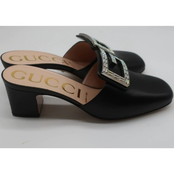 NEW Gucci Madelyn Mules Black Crystal Size 38 - Picture 6 of 6
